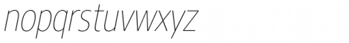 Core Sans NR 17 Cond Thin Italic Font LOWERCASE