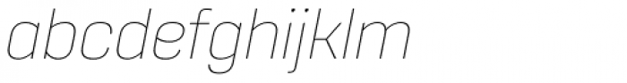 Core Sans R 15 Thin Italic Font LOWERCASE