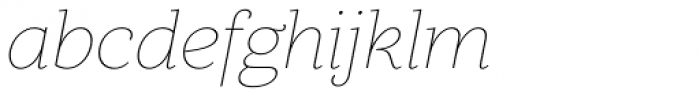 Core Serif N 15 Thin Italic Font LOWERCASE