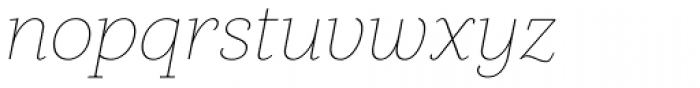 Core Serif N 15 Thin Italic Font LOWERCASE