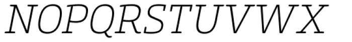Core Slab M 25 ExtraLight Italic Font UPPERCASE