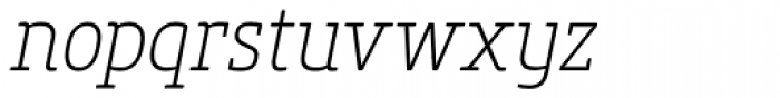 Core Slab M 27 Cn ExtraLight Italic Font LOWERCASE