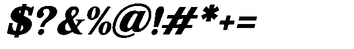 Corfella Phantom Corfella Italic Extra Bold Font OTHER CHARS