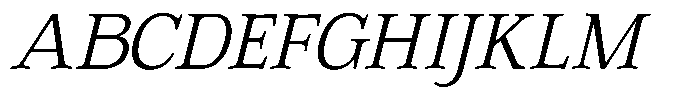 Corfella Phantom Corfella Italic Extra Light Font UPPERCASE