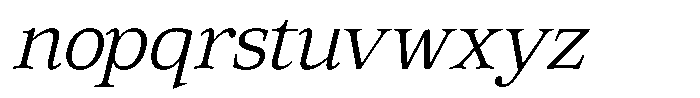 Corfella Phantom Corfella Italic Extra Light Font LOWERCASE