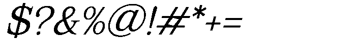 Corfella Phantom Corfella Italic Light Font OTHER CHARS