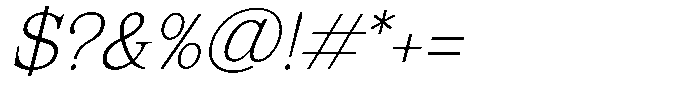Corfella Phantom Corfella Italic Thin Font OTHER CHARS