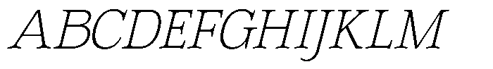 Corfella Phantom Corfella Italic Thin Font UPPERCASE