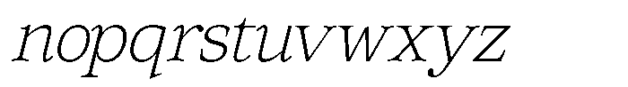 Corfella Phantom Corfella Italic Thin Font LOWERCASE