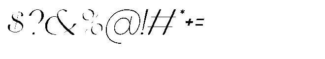 Corigo Italic Font OTHER CHARS