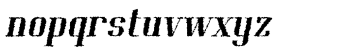 Corpesh Italic Distort Font LOWERCASE
