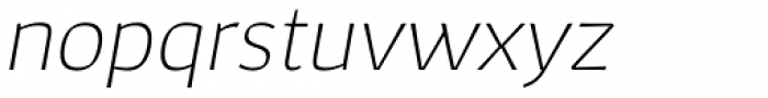 Corpo Sans UltraLight Italic Font LOWERCASE