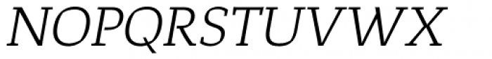 Corpo Serif Light italic Font UPPERCASE