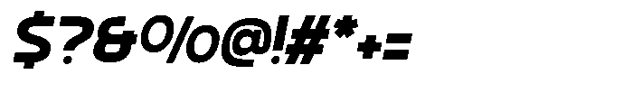 Corpoa Oblique Font OTHER CHARS