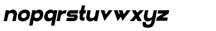 Corpoa Oblique Font LOWERCASE
