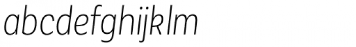 Corporative Sans Alt Condensed Light Italic Font LOWERCASE