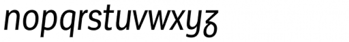 Corporative Sans Alt Condensed Regular Italic Font LOWERCASE