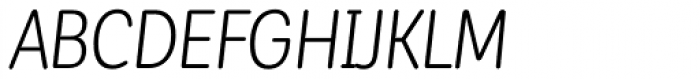 Corporative Sans Round Condensed Alt Book Italic Font UPPERCASE
