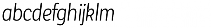 Corporative Sans Round Condensed Alt Book Italic Font LOWERCASE