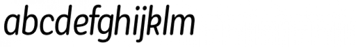 Corporative Sans Round Condensed Alt Italic Font LOWERCASE