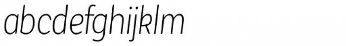 Corporative Sans Round Condensed Alt Light Italic Font LOWERCASE