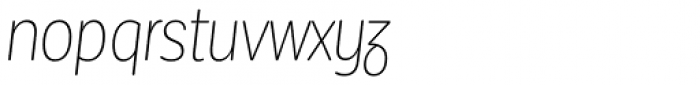 Corporative Sans Round Condensed Alt Thin Italic Font LOWERCASE