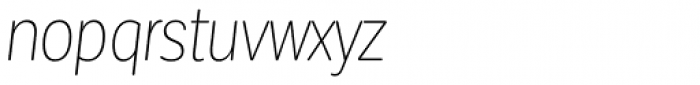 Corporative Sans Round Condensed Thin Italic Font LOWERCASE