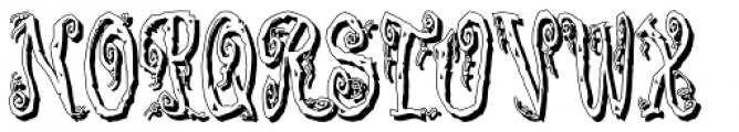 Corpse Fairy Shadow Font UPPERCASE