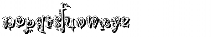 Corpse Fairy Shadow Font LOWERCASE