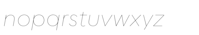 Corsa Grotesk Hairline Italic Font LOWERCASE