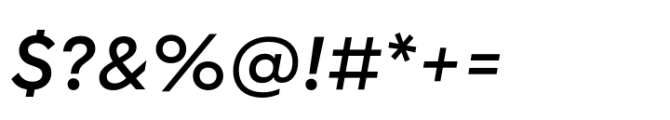 Corsa Grotesk Medium Italic Font OTHER CHARS