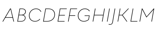 Corsa Grotesk Thin Italic Font UPPERCASE
