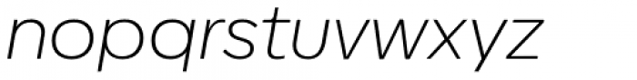 Corsa Grotesk XLight Italic Font LOWERCASE