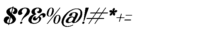 Corselust Italic Font OTHER CHARS