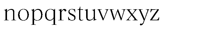 Cortona Extralight Font LOWERCASE