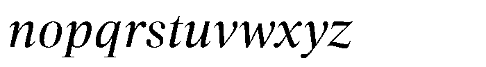 Cortona Italic Font LOWERCASE