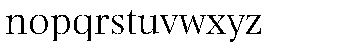 Cortona Light Font LOWERCASE