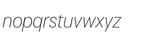 Cosima Thin Italic Font LOWERCASE