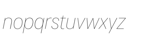 Cosima Ultra Thin Italic Font LOWERCASE