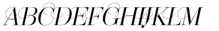 Cosma AltCapOne Oblique Light Font UPPERCASE