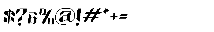 Cosmic Network Slant Font OTHER CHARS
