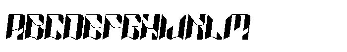 Cosmic Network Slant Font UPPERCASE