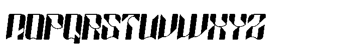 Cosmic Network Slant Font UPPERCASE