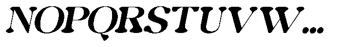 Cosmology Italic Font UPPERCASE