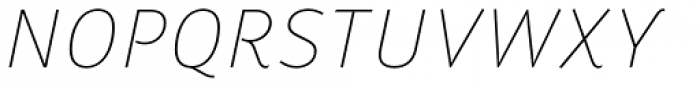 Costanera Thin Italic Font UPPERCASE