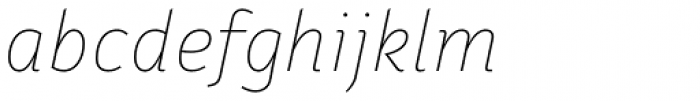 Costanera Thin Italic Font LOWERCASE