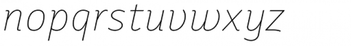 Costanera Thin Italic Font LOWERCASE