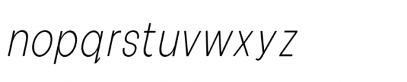 Cottorway Pro Crisp ELight Italic Font LOWERCASE