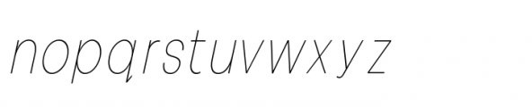 Cottorway Pro Crisp Thin Italic Font LOWERCASE