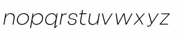 Cottorway Pro Extra Light Italic Font LOWERCASE
